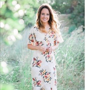 Floral boutique wrap dress
